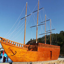 木船户外大型景观装饰海盗海贼王实仿古欧式道具模型帆船真船摆件