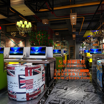 网吧设计出供人休闲娱乐的现代绿色环保空间