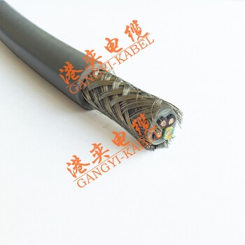 高密度镀锡铜网编织TRVVP屏蔽拖链电缆