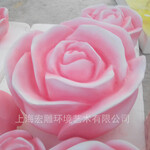 上海宏雕厂家直销定做玫瑰花植物道具玻璃钢树脂泡沫花朵装饰摆件大型雕刻工艺品