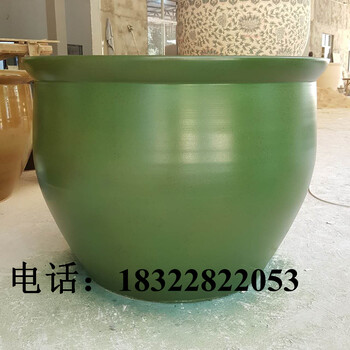 景德镇陶瓷颜色釉泡澡大缸家具用品陶瓷大缸