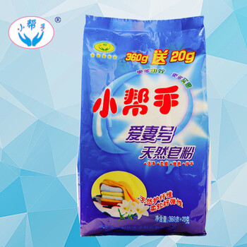 廠家皂粉批發(fā)小幫手380g24天然椰油皂粉批發(fā)凈藍(lán)小袋贈品