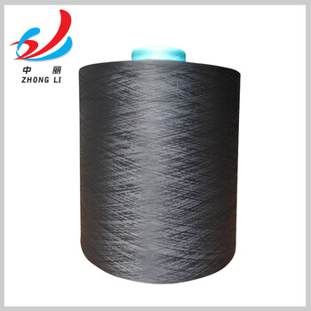 DTY低彈絲黑色滌綸150D/48F半消光切片紡廠家貨源充足