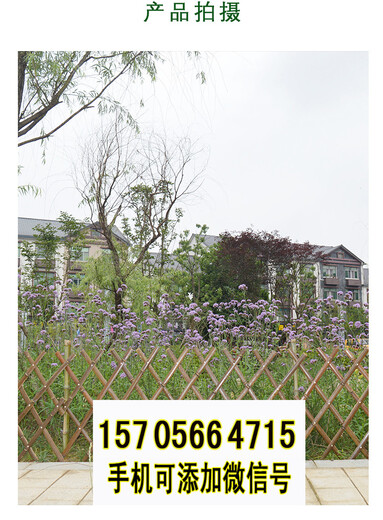 宜昌谷城竹篱笆碳化竹护栏绿化带花园栏杆pvc护栏供应