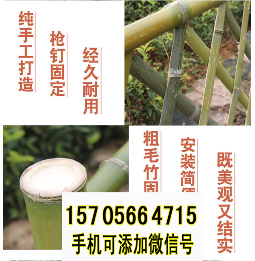 天桥区竹篱笆绿化护栏防腐木护栏竹子护栏价格优惠