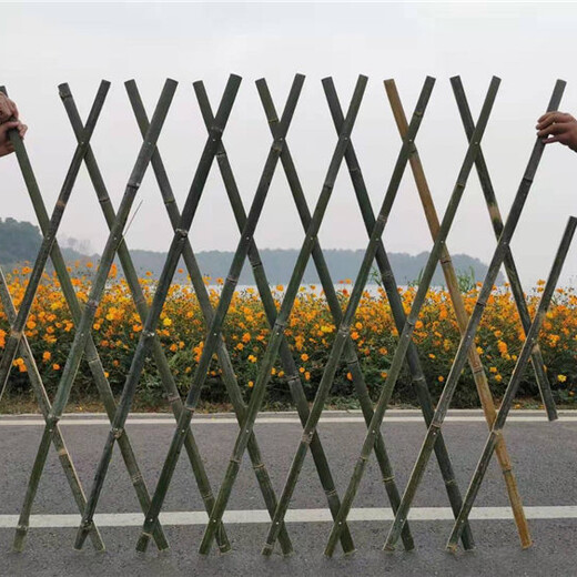 琼中竹篱笆防腐木护栏绿化护栏竹子护栏价格表