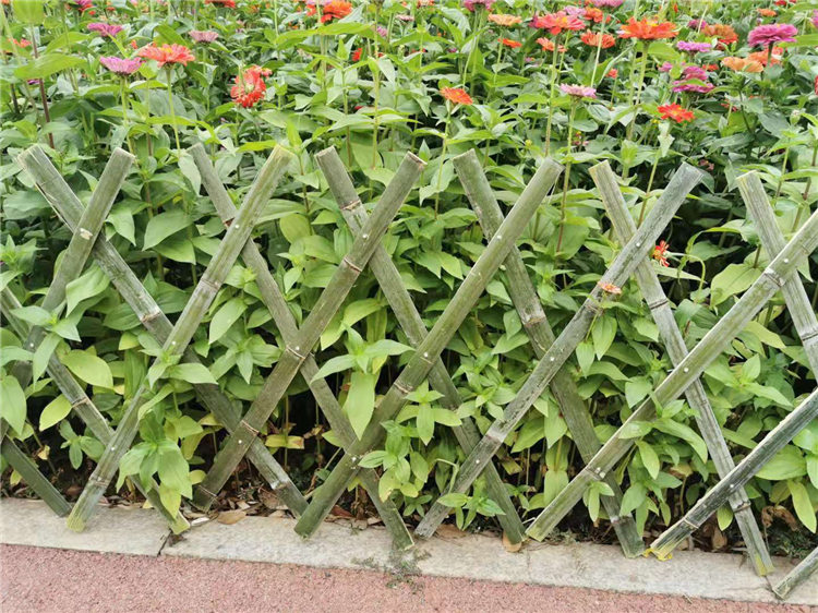 盐城响水 竹护栏篱笆墙义乌市花园塑料围栏竹栅栏