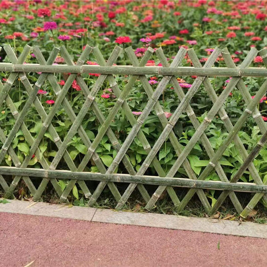 镇江句容竹篱笆花池白色塑料绿化栏杆围栏