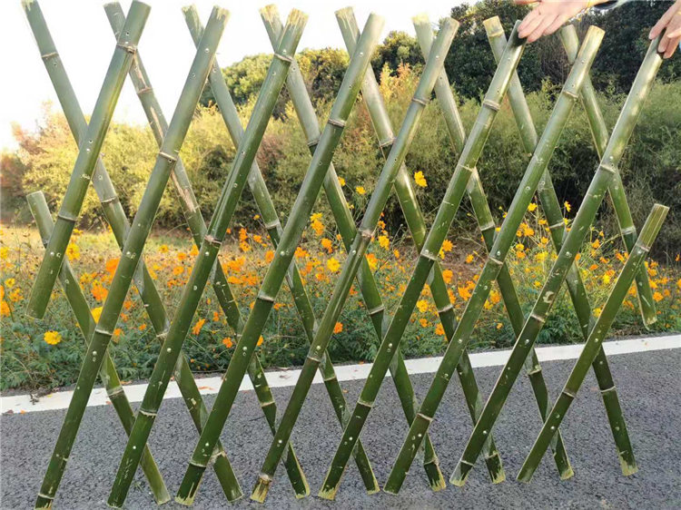 鱼台竹篱笆美丽乡村护栏插地围栏竹子护栏供应