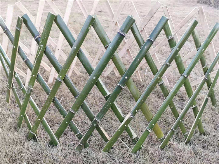 星子竹篱笆防腐木草坪护栏竹子护栏价格定制定做