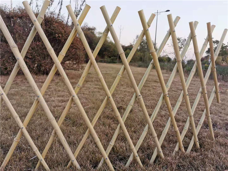仙游竹篱笆防腐护栏碳化木护栏竹子护栏供应