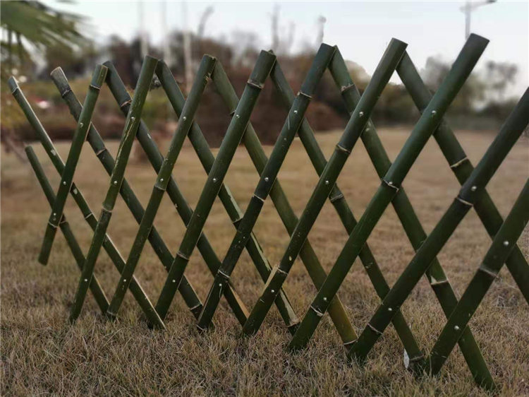 浮山竹篱笆伸缩竹拉网竹栅栏塑钢护栏百度一下