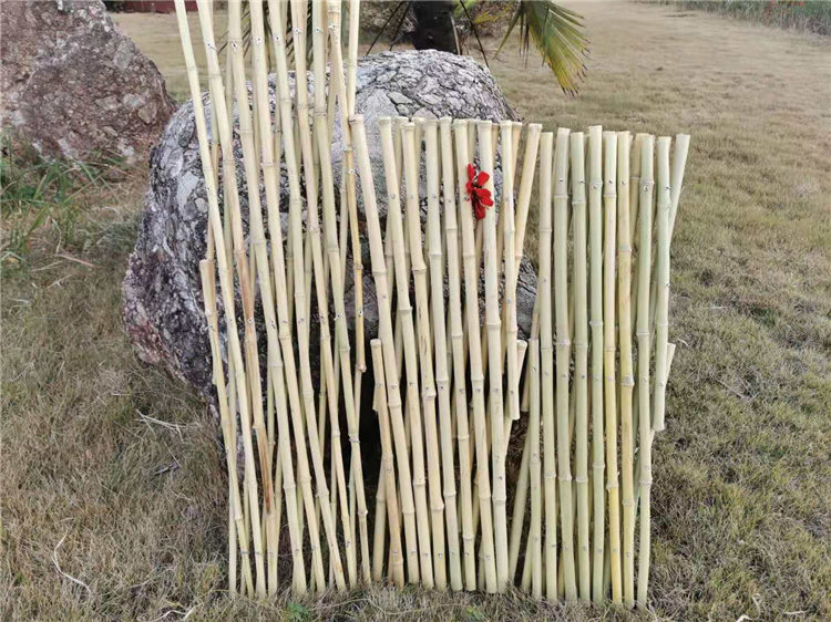 嵊泗竹篱笆美丽乡村护栏碳化竹栅栏竹子护栏供应