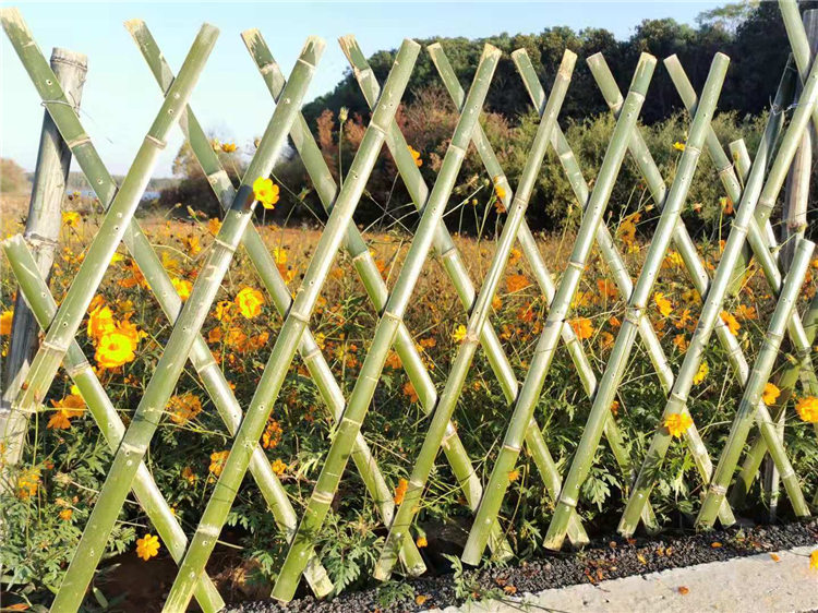 六安叶集区竹篱笆防腐木护栏伸缩碳化木护栏