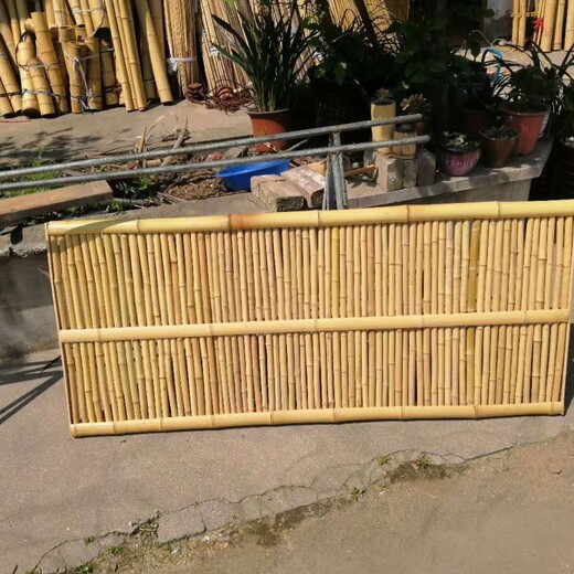 牟定仿竹护栏碳化木护栏南平政和道路围墙花园竹节围栏