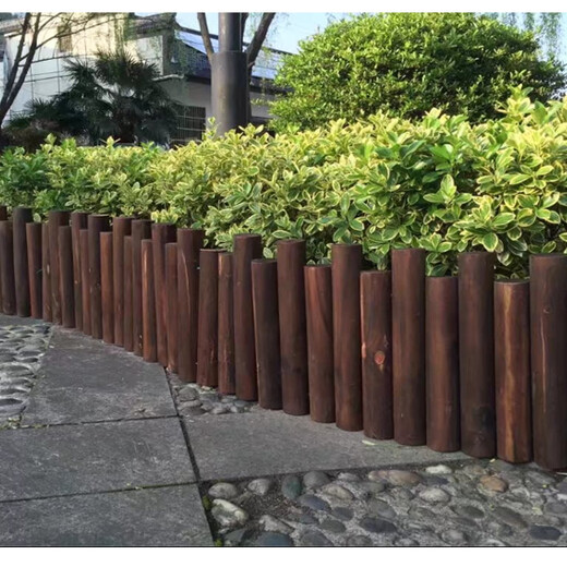 北湖竹护栏竹节围栏陕西阎良碳化木护栏仿竹篱笆竹节围栏