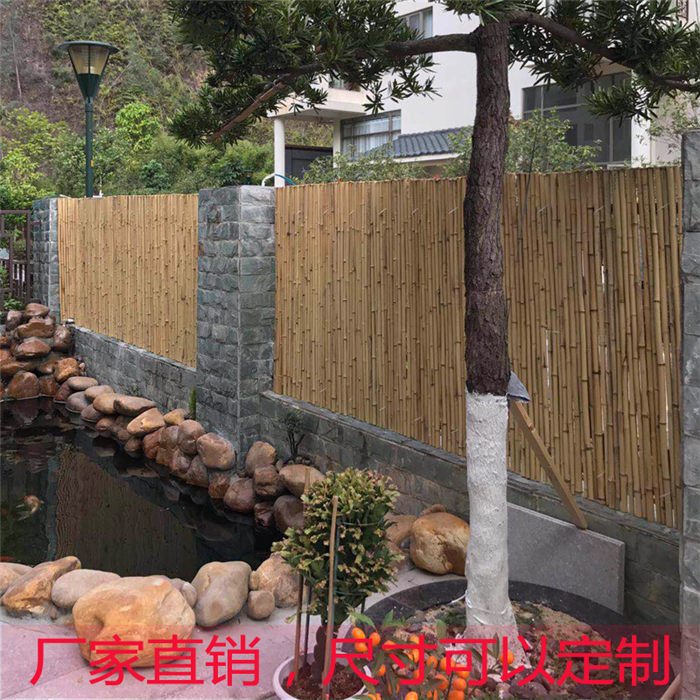 三水 竹篱笆木栅栏钦州钦南区塑钢护栏竹子护栏木栅栏
