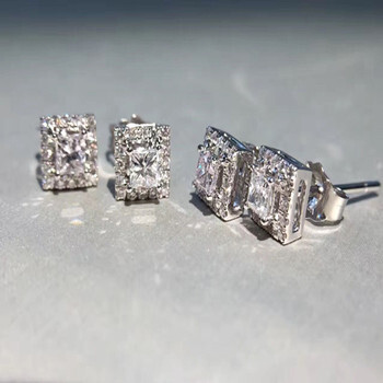 钻之恒天然彩钻成品批发简单款钻石耳钉名媛系列钻石保养