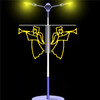 众熠路边灯杆装饰,LED灯笼路灯灯笼装饰街道装饰灯