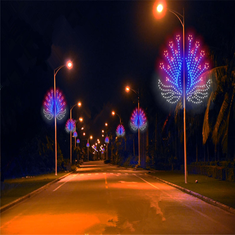 众熠跨街过街灯,亚克力灯笼众熠街道装饰亮化设计效果图