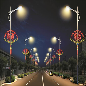 县城灯杆装饰路灯灯笼装饰街道装饰灯,LED压克力中国结