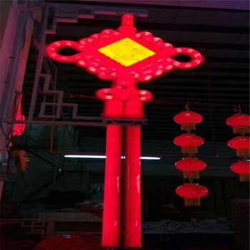 门头沟灯杆上悬挂众熠发光中国结灯路灯杆亮化,道路亮化