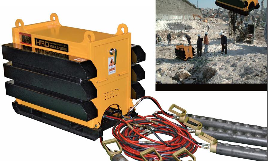 江苏扬州设备液压劈裂机械开裂石材的利器广矿机械