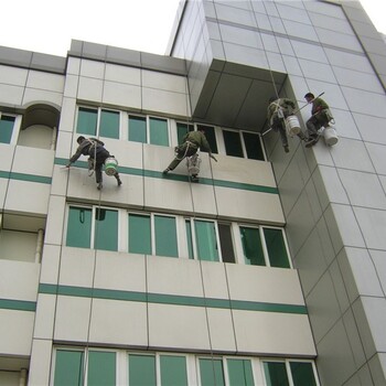 广州增城高空清洗,外墙瓷片检查,蜘蛛人高空作业