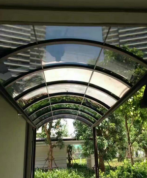 富诺尼华供应成都铝合金雨棚定制别墅雨棚PC耐力板阳光板遮阳棚服务周到