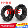 DIN6923GB6177六角法兰螺母（花齿）8级细牙淬黑图片