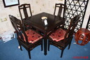 湖南义祥家具供应黑檀木方桌黑檀木桌子5件套红木家具红木桌子可定制品质保证