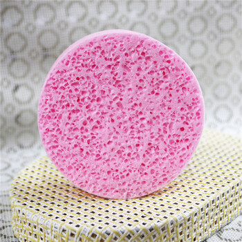 粉色木浆棉进口环保粉色卸妆棉、洗脸扑、粉扑可定制洁面棉