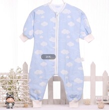 婴幼儿服饰纯棉纱布厂家雅赞品牌供应爬服睡袋系列产品图片