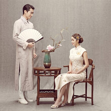 中国式婚纱照_中国式旗袍婚纱照图片(3)