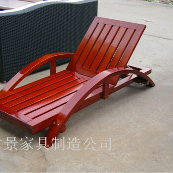 供应广东惠州巽寮湾海滩木质沙滩椅休闲椅躺椅躺床