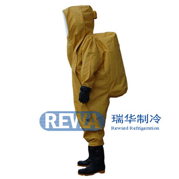 氨用RHFIA连体全封闭重型防化服6.8L正压式呼吸器防氨阻燃防护服