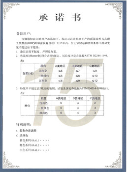 宝钢HDP高耐候聚酯彩涂卷-彩钢板