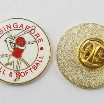 新加坡棒球比赛徽章定制，珐琅徽章制作，庆典活动徽标生产