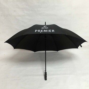 23寸10厘8骨鐵中棒黑槽骨雨傘可印字雨傘