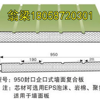 供应甘蓝980型彩钢泡沫夹芯板屋面保温板