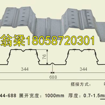 供应甘蓝76-344-688型开口楼承板钢承板镀锌板