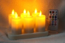 電子蠟燭HC-063-2鍵10鍵18鍵充電黃燈搖擺蠟燭圖片1