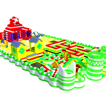 儿童乐园绳网拓展EPP积木乐园大型组合蹦床公园乐涂涂加盟