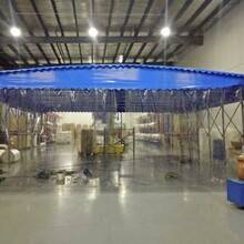 南京电动推拉篷厂房过道悬空电动伸缩遮雨棚篮球场移动防雨蓬