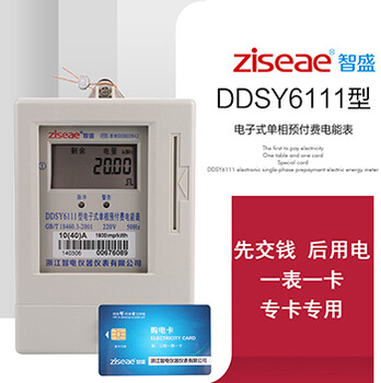 单相预付费电能表DDSY6111插卡IC卡