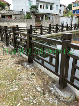 江西水泥仿木欄桿仿木中字型防護(hù)欄，江西景觀防護(hù)欄，江西水泥欄桿，河道護(hù)欄。