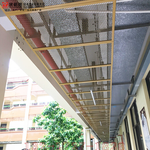 厂家网状拉网铝单板镂空菱形铝拉网天花装饰铝板规格可定制