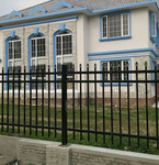 广州南沙烟草公司围墙护栏安装三横杆锌钢护栏