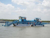 江面上回收垃圾的船甘肃水库垃圾清漂船清理水面漂浮物机