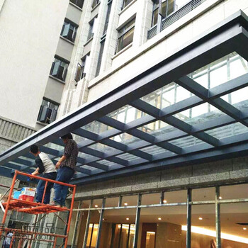 珠海雨棚玻璃维修安装大型落地玻璃更换中空玻璃更换（配色）